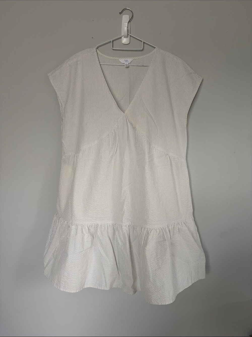 Time and Tru-V-Neck Cap Sleeve Short Dress